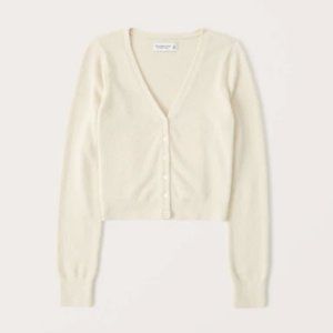 [BRAND-NEW/NWOT] Abercrombie DreamLush Slim Short Cardigan (Beige)